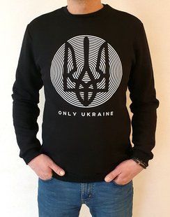 Свитшот Герб Украины черный C3чрн2 фото