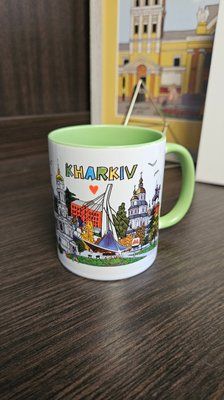 Чашка Kharkiv 320 мл Зелена Ч1зел фото