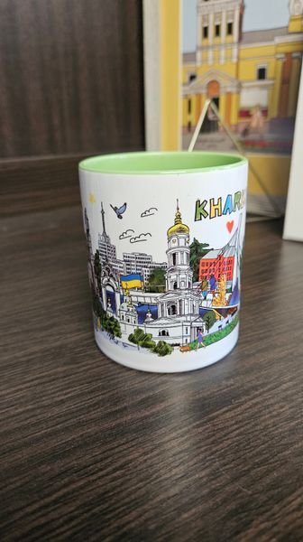 Чашка Kharkiv 320 мл Зелена Ч1зел фото