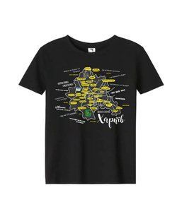 Футболка Карта Харькова черная Ф10чрн фото